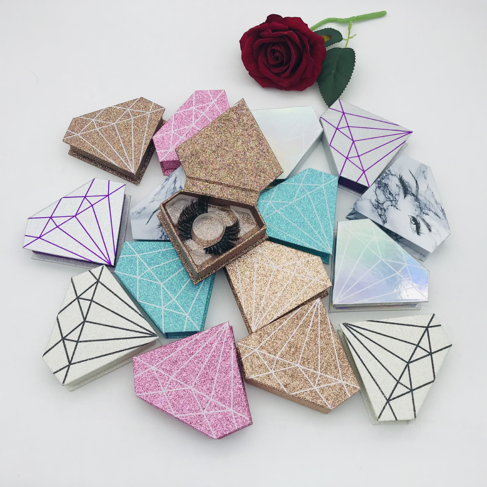 A detailed shot of the box corner showing the paper texture and rigid construction.