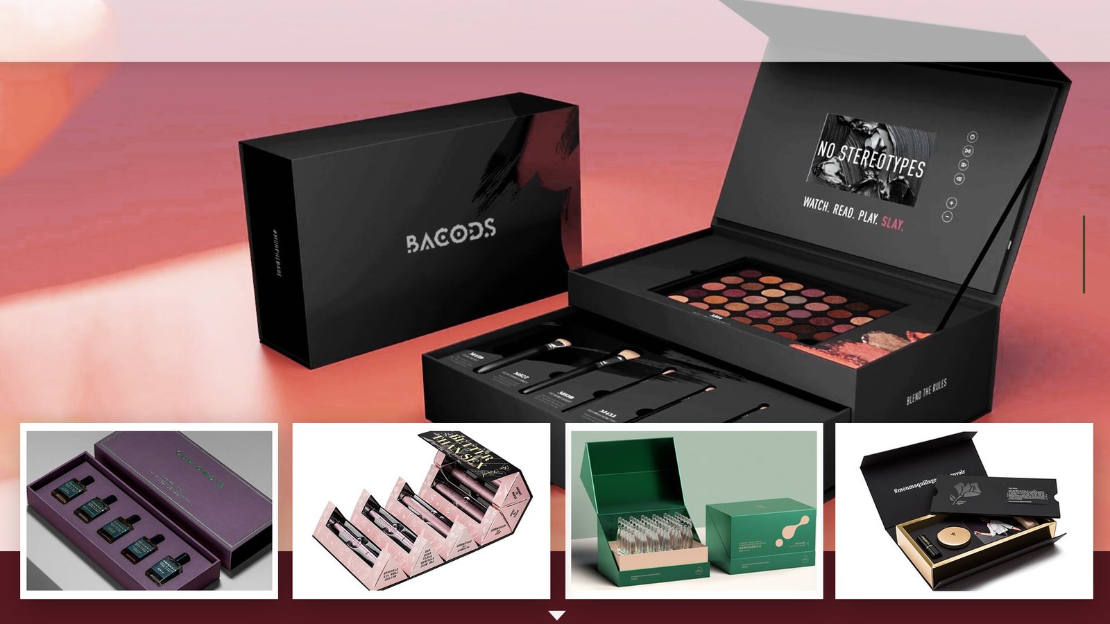 Cosmetic Box Inserts for Protection and Presentation Cosmetic box with custom insert holding products securely