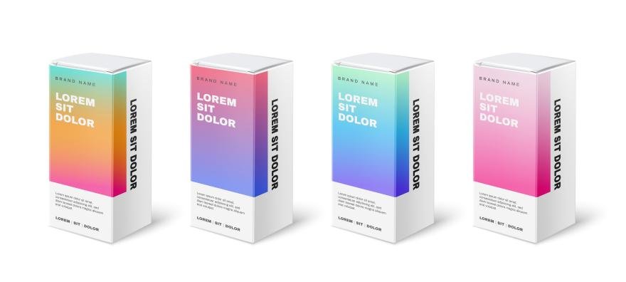 A collection of well-designed cardboard CBD packaging boxes