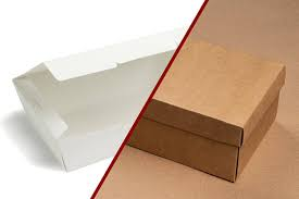 A cross-section of corrugated material next to a flat piece of paperboard