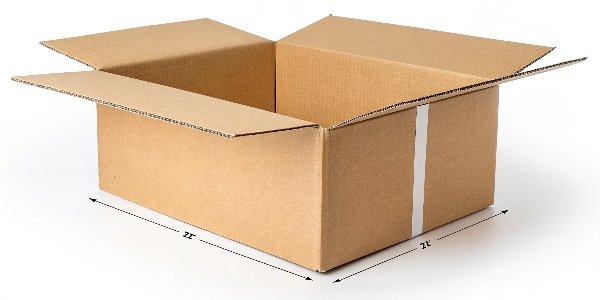A 12x9x6 inch ecommerce box ready for shipping.