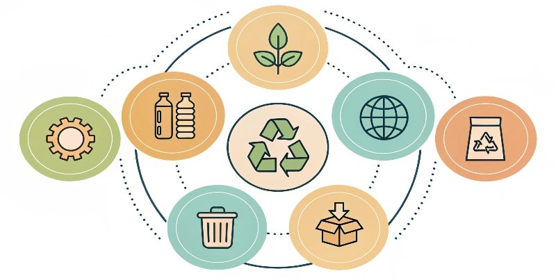 an infographic showing the 7 R's of sustainability in a circle