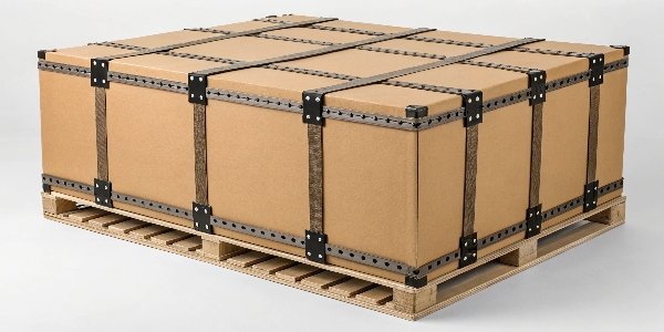 a strong corrugated box holding heavy items