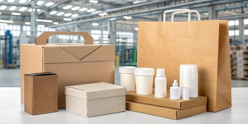 A collage of custom packaging for small and large businesses