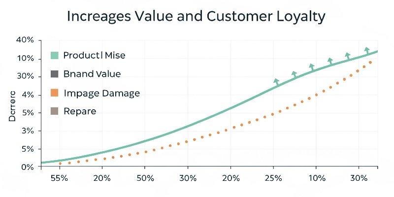 A chart showing the increasing value and customer loyalty from custom packaging.