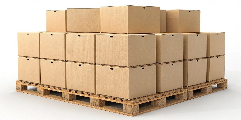 An image showing a stack of compact, lightweight mailer boxes ready for shipping, illustrating efficient logistics.