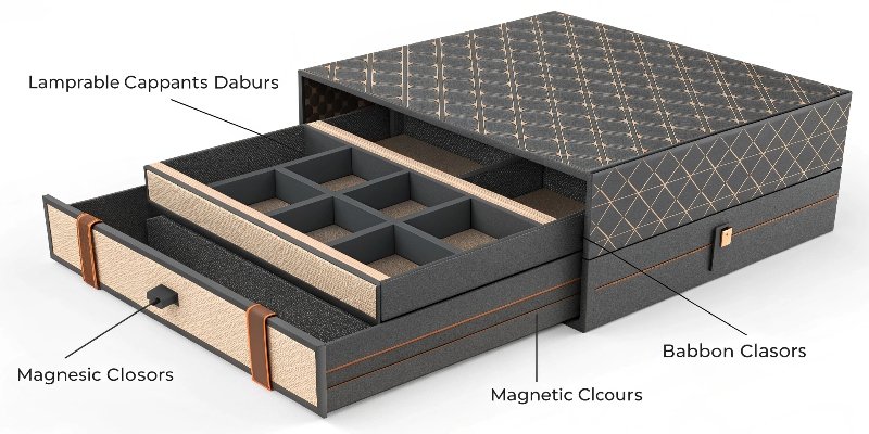 A diagram showing a complex rigid box structure