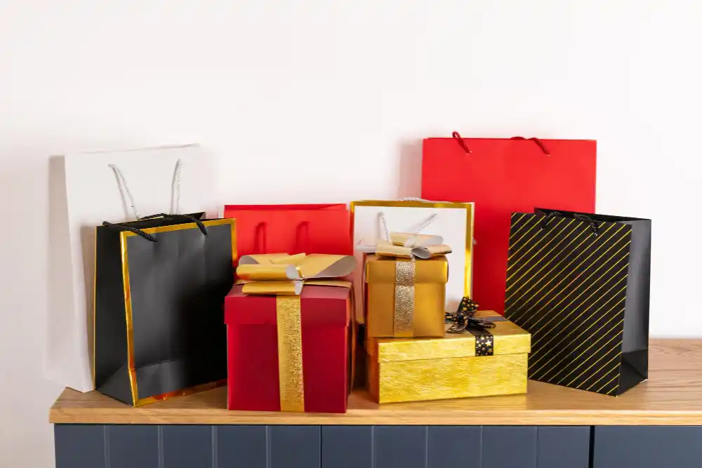 Different sized and styled gift bags for various occasions