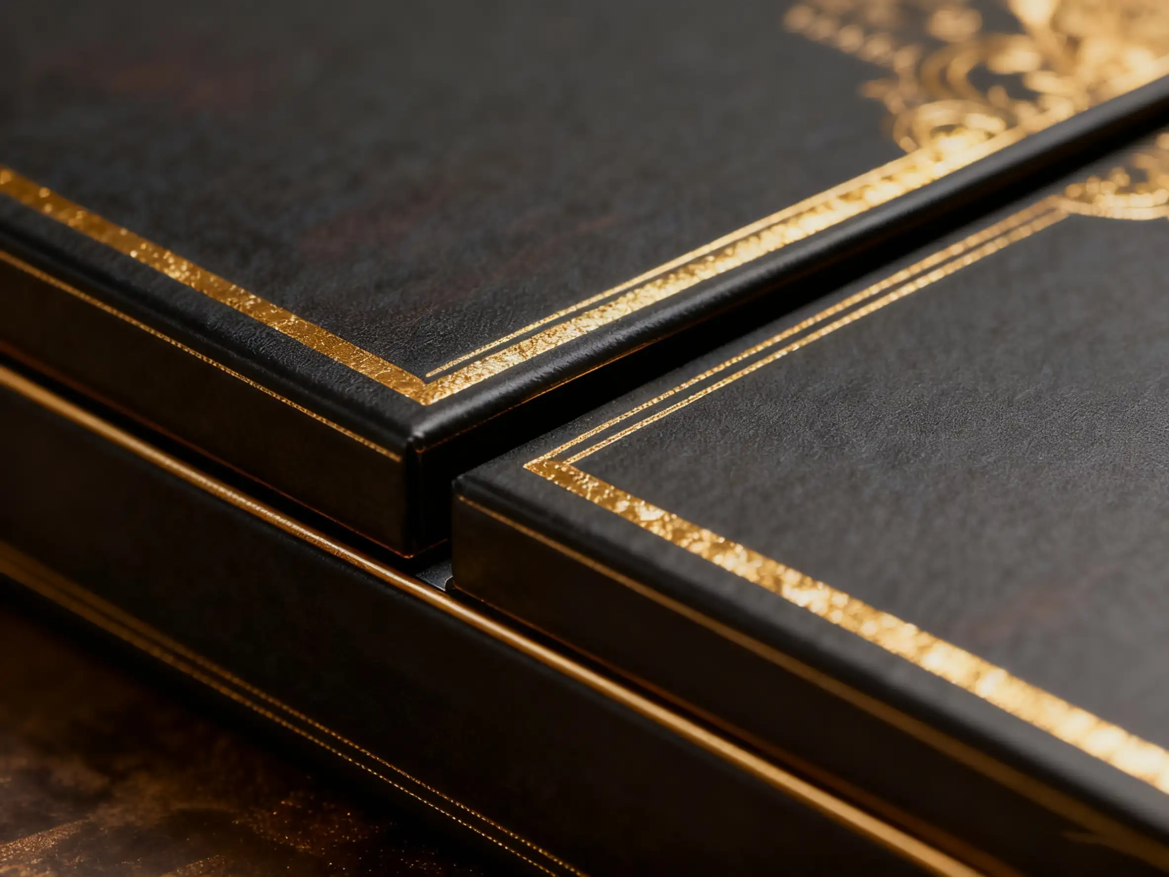 A luxurious collector's edition box with a magnetic closure and gold foil accents.