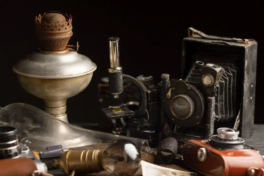 Vintage Cigarette Packing Machinery Vintage photo of an early cigarette packing machine from the 1920s