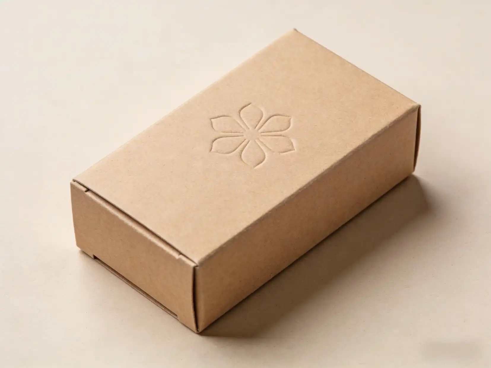 A stylish perfume box made from recycled paper with a minimalist design