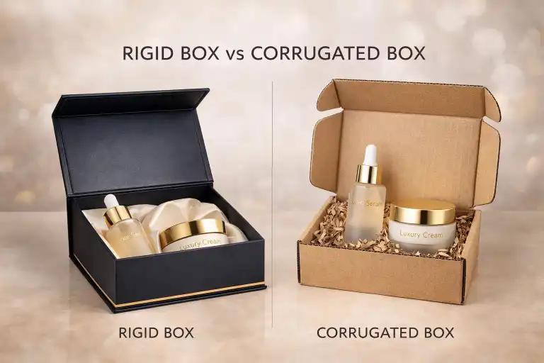 rigid boxes vs corrugated boxes for cosmetic packaging