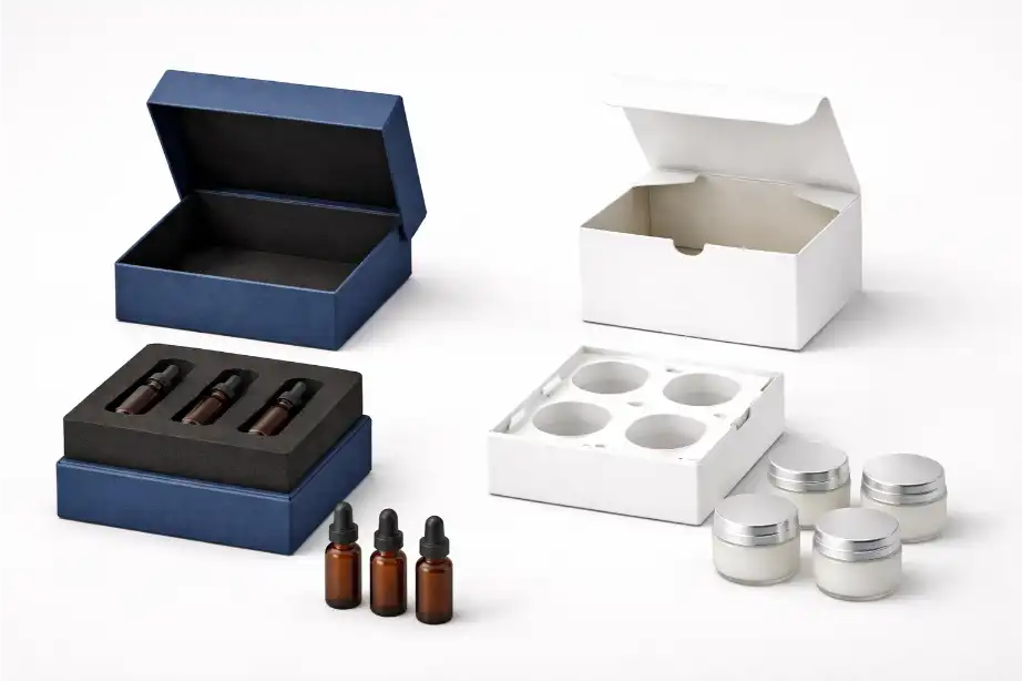 Structure comparison between rigid box and folding carton