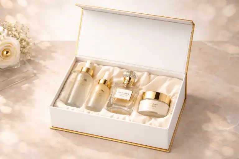 cosmetic packaging box with custom insert for product protection