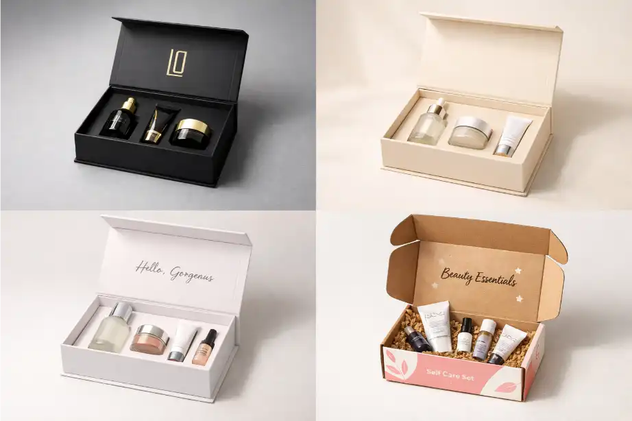 Compact premium gift-with-purchase box or mailer for beauty promotion