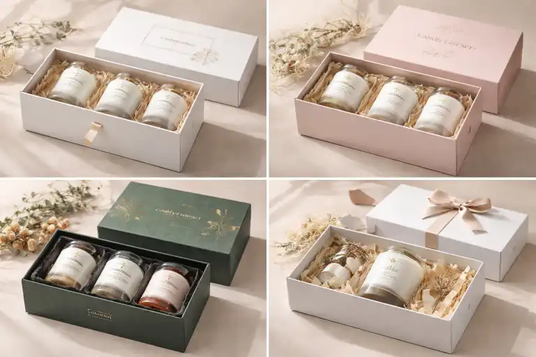 Rigid box styles for custom candle gift boxes