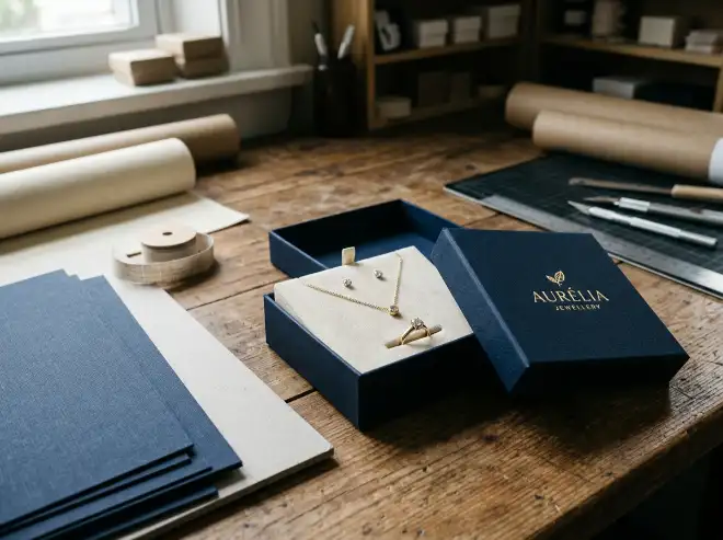 rigid board wrapped paper and insert materials for jewelry gift box packaging