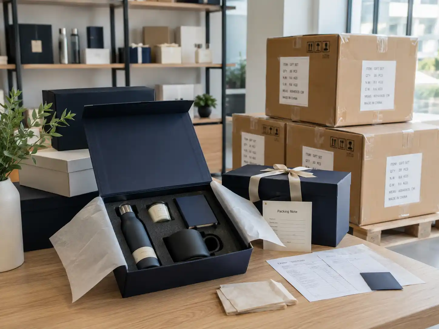 Export-ready low MOQ gift box packaging with fitted inserts