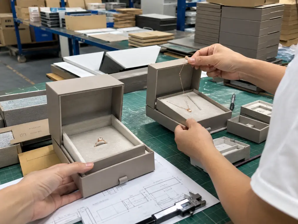 sample review and packing check for drawer gift box for jewelry brands
