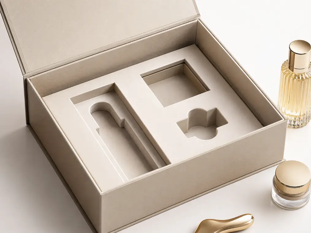 structure and insert details inside rigid gift box for premium retail products