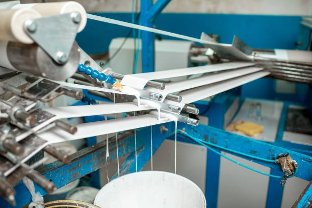 Production line of the machine which makes paper tube packaging