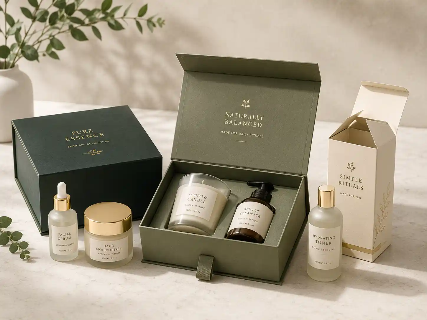 Low MOQ gift box styles with premium product packaging samples