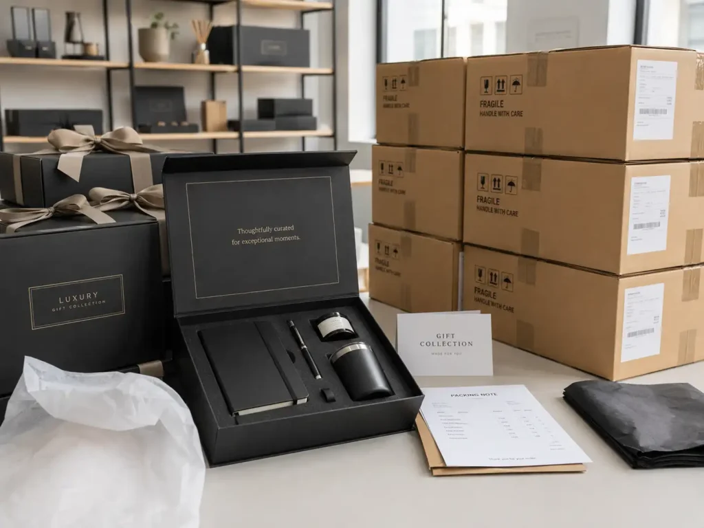 Export-ready luxury gift boxes with inserts and protective cartons