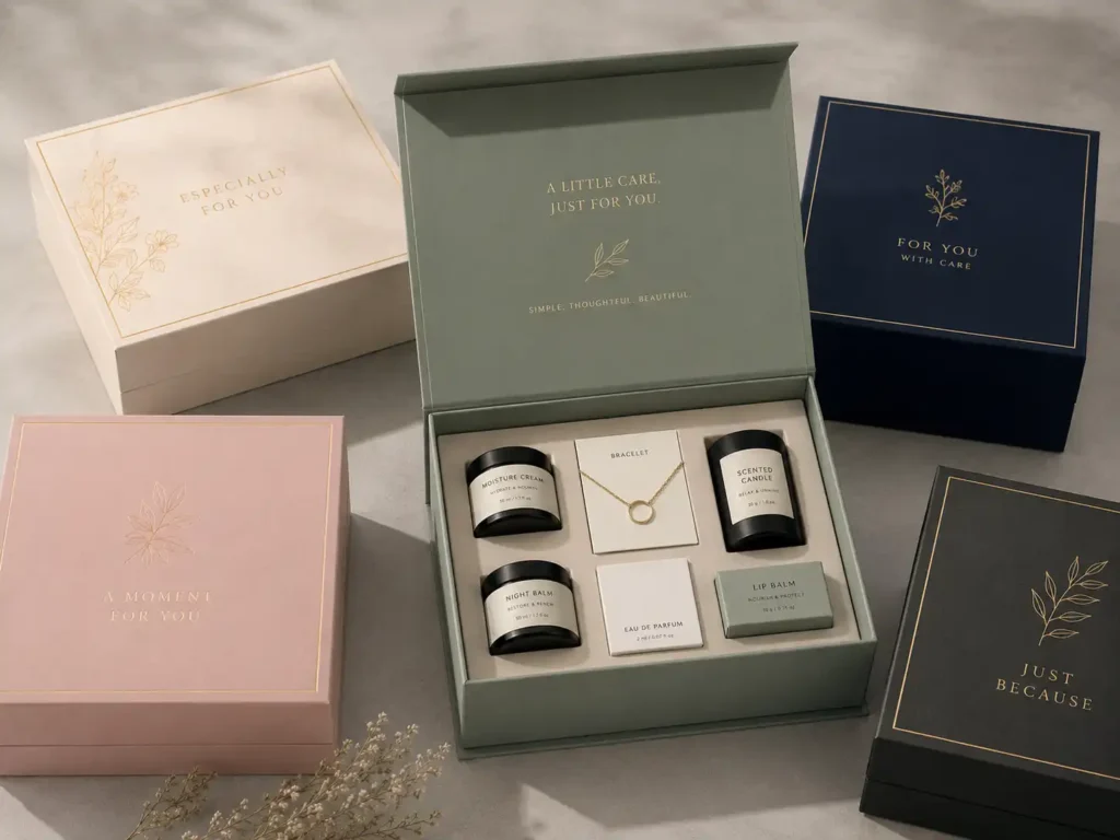 Premium two piece gift box set with fitted inserts
