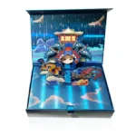 Custom foldable 3D rigid gift box with pop-up paper scene for bulk custom packaging