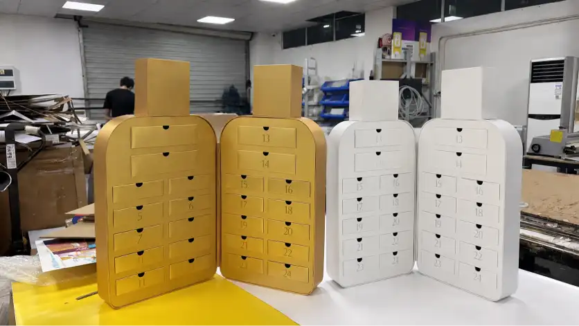 advent calendar packaging sample and prototype
