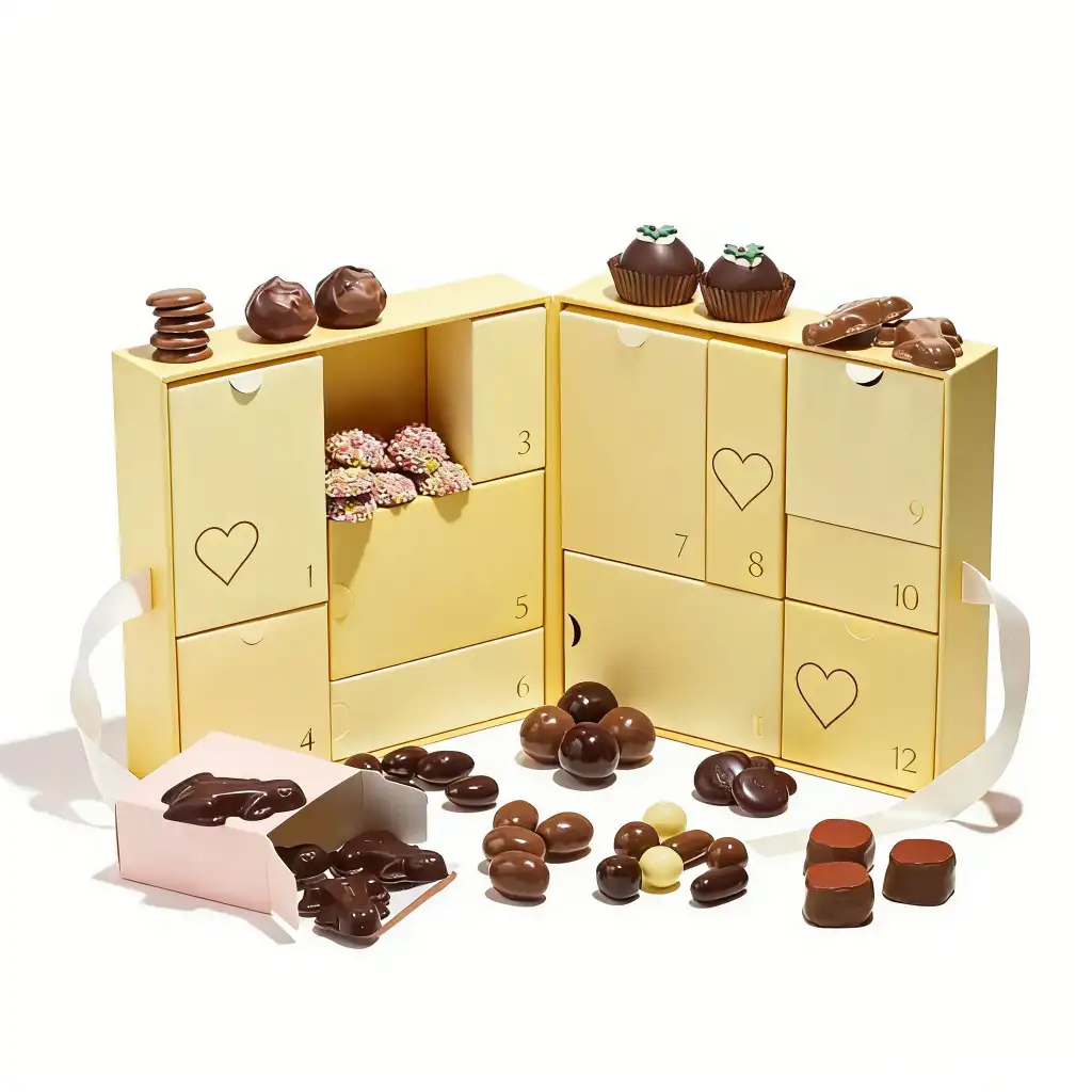 Custom advent calendar rigid gift box
