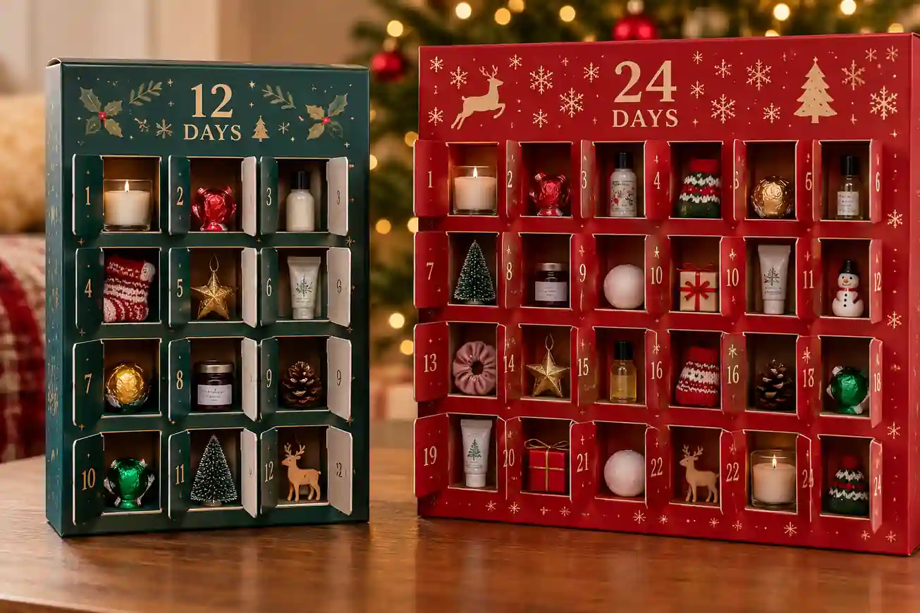 12 day and 24 day advent calendar packaging